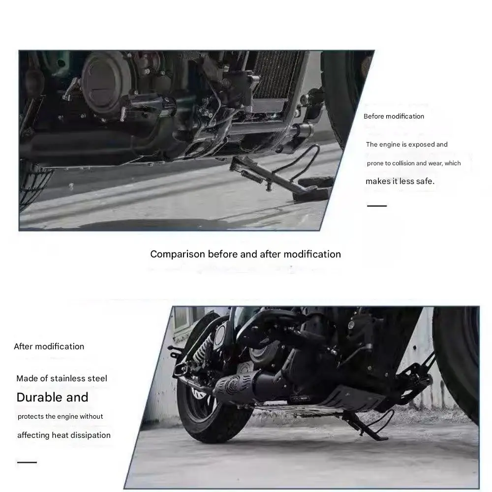 Premium Stainless Steel Engine Guard Bottom Protector Cover for BENDA Napoleon 250 Decoration Parts