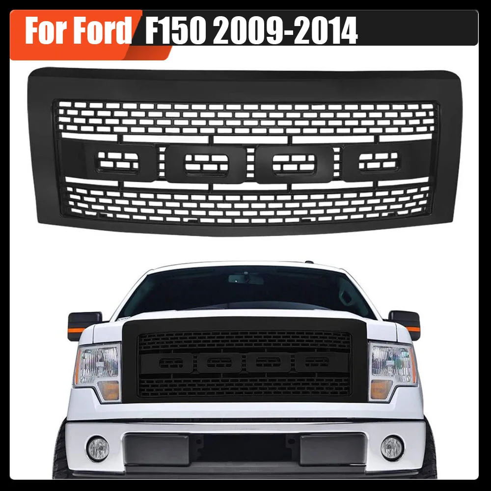 

Front Raptor Hood Grille Car Mesh Cover Racing Grill Upgrade Bumper Grills Modified Pickup Parts For Ford F150 2009-2014