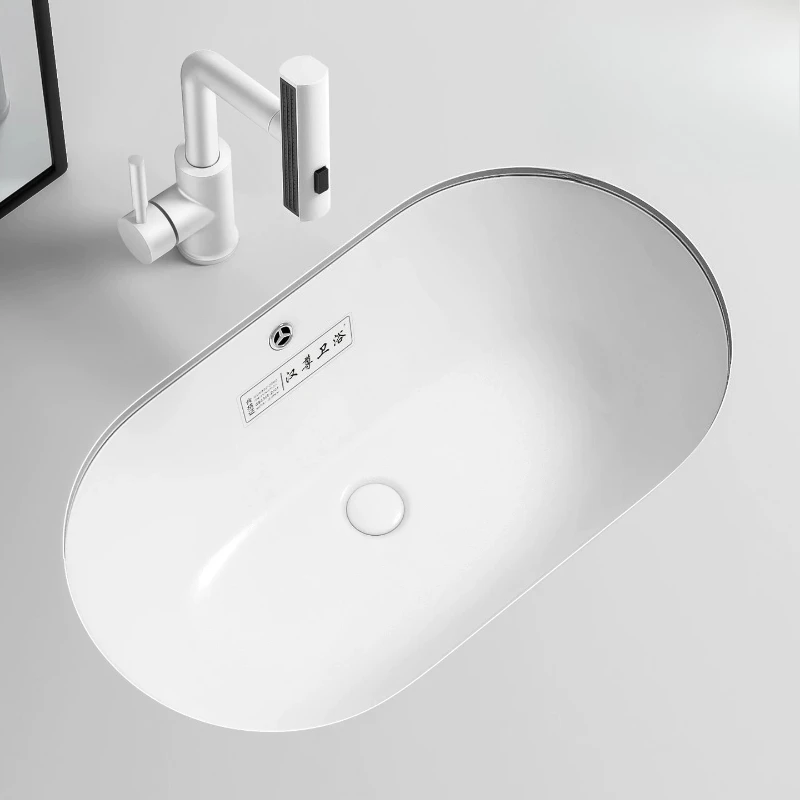 CX deepened under-counter basin oval ceramic wash basin bathroom household embedded