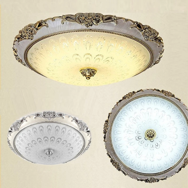 Modern LED Ceiling Light Round Glass Lamp Hallway Bedroom Fixture