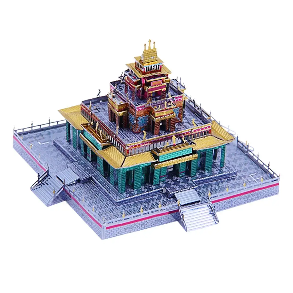 Creative Metal Tibetan Buddhist Temple for Teens Adult DIY Kit