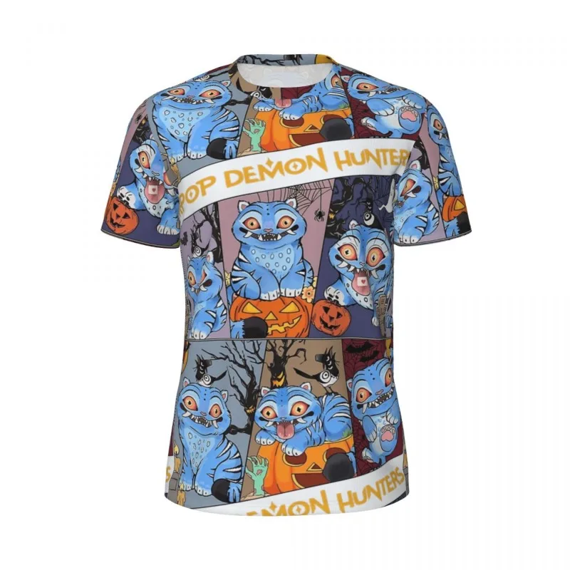 Camiseta gráfica KPop Demon Hunters para mujer, ropa de calle coreana de moda con lindos estampados de tigre Derpy para entusiastas de la moda de verano