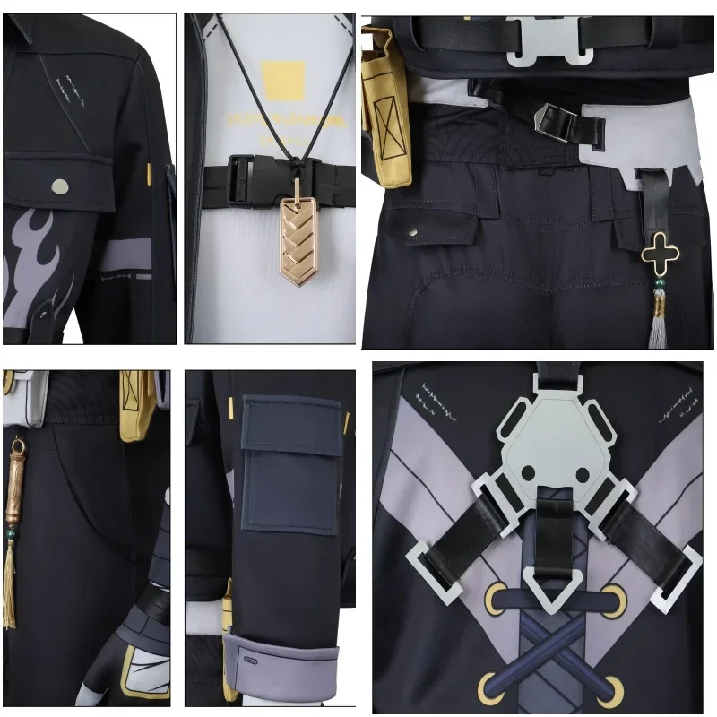 HN8 New Game Wuthering Waves Rover Cosplay Costume Rover Male Cosplay Outfit Wig Halloween Carnival Uniform Christmas Party 8…Gf