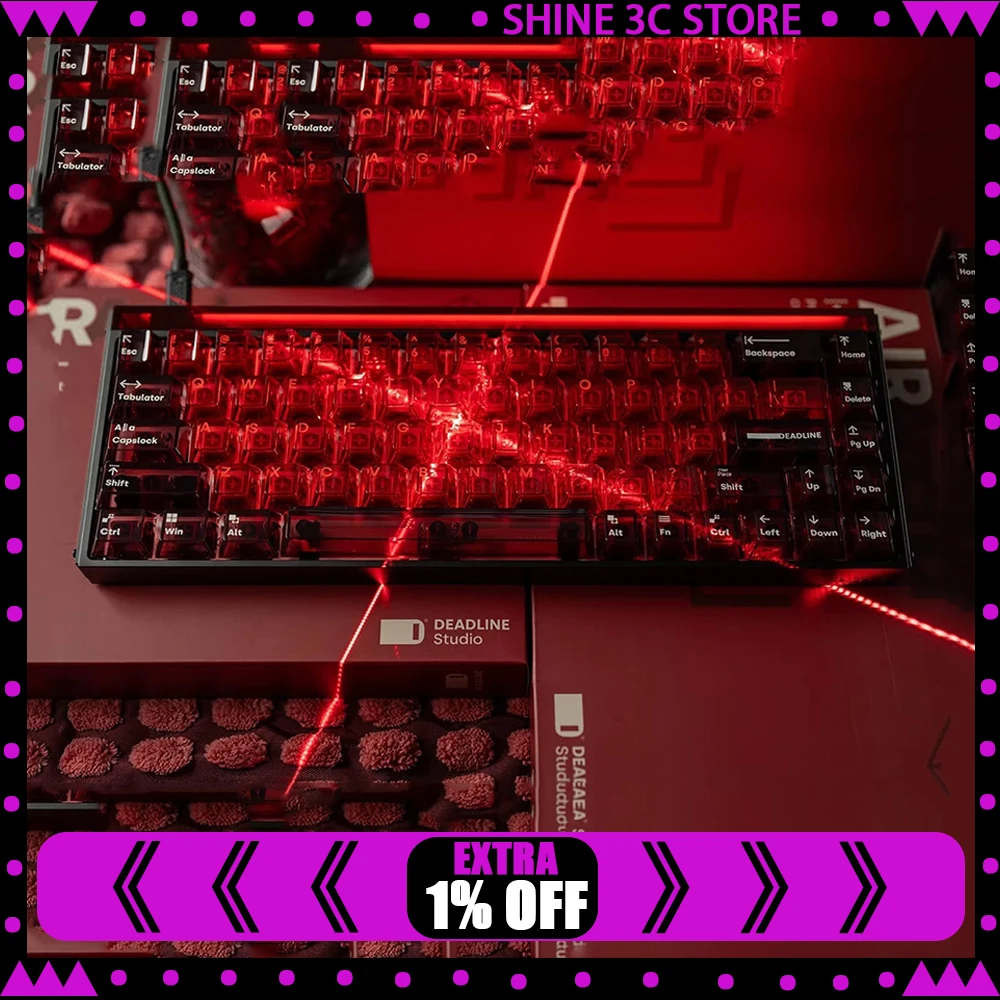 

DEADLINEstudio AirAnchor PC Keycaps Red Fog Permeable Keycap Original Factory Height Personalized Keyboard Keycaps Customized PC