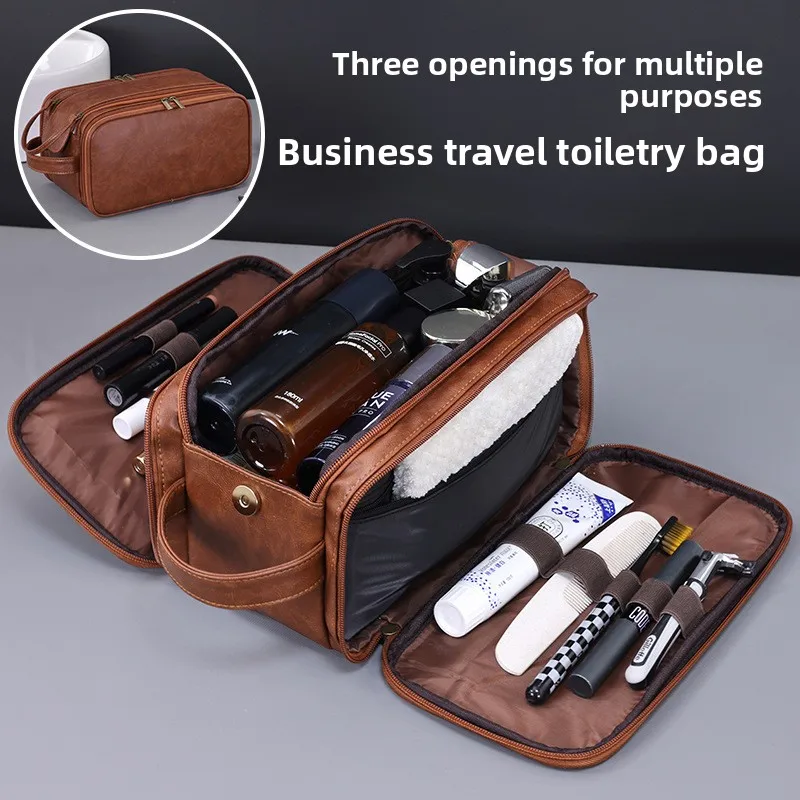 

New Multi-function Pu Men's Toiletries, Large Capacity, High-level Cosmetic Bag, Cosmetic Storage Bag