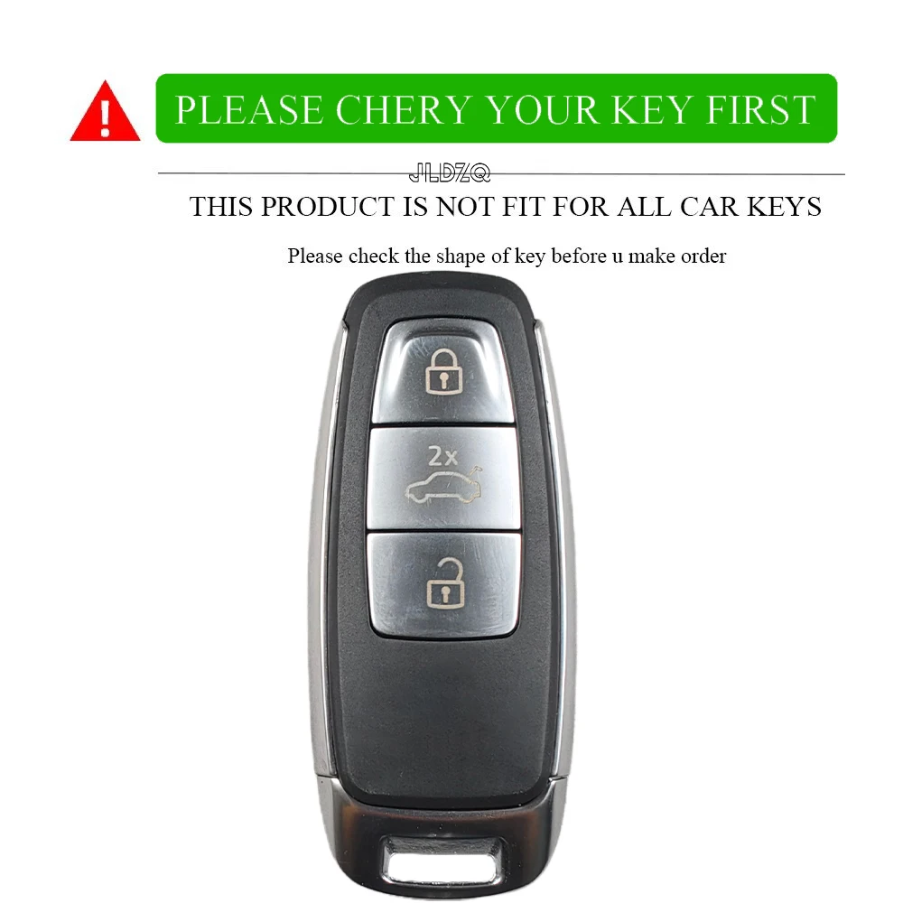 Silicone Car Key Cover Key Case Shell for Audi A6 2018 A6L 2019 A7 2020 A8 2021 C8 2022 Q5 2023 Q7 Q8 D5 E-Tron Coupe Keychain