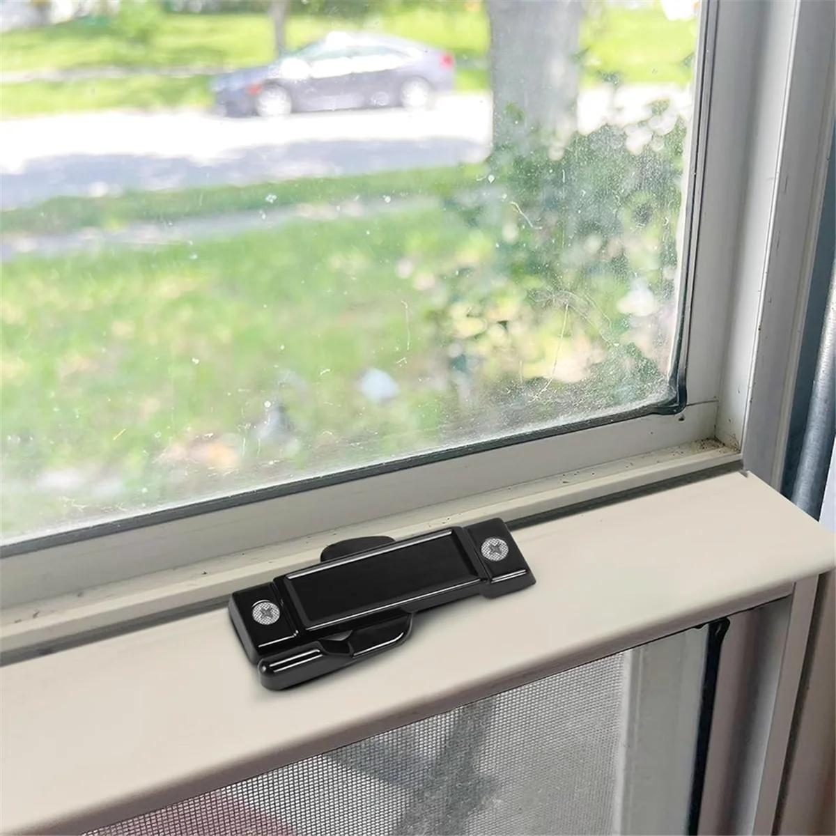 A002 4 Pcs Window Replacement Sash Lock-2-1/4 Inch Mounting Hole Centers Sash Lock,Black Sash Lock