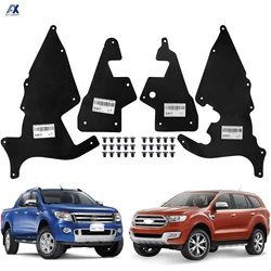 4x Splash Shields with Clips for Ford Ranger P375 T6 Everest Fender Liners Apron Skirts Guards Seals AB3916A573AA AB3916A574AA