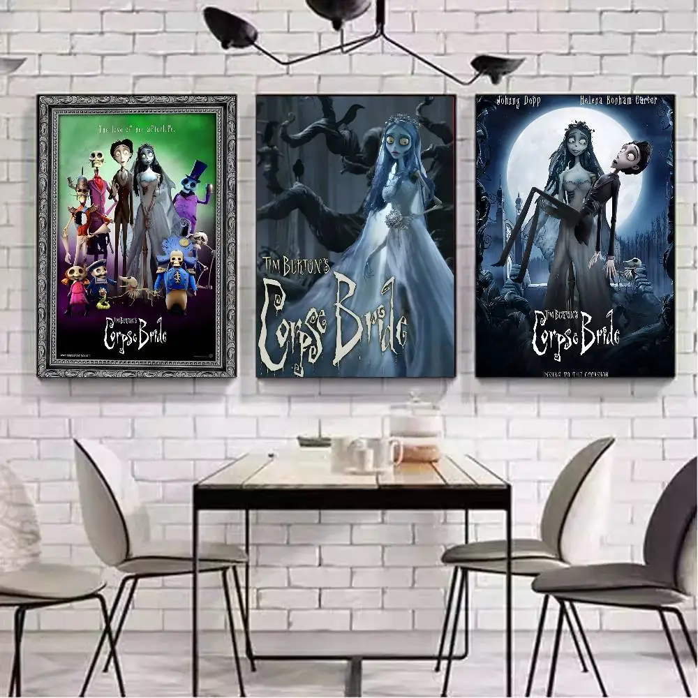 C-Corpse Bride Cartoon Poster Art With Prints Home bedroom living room decoration gift view 5
