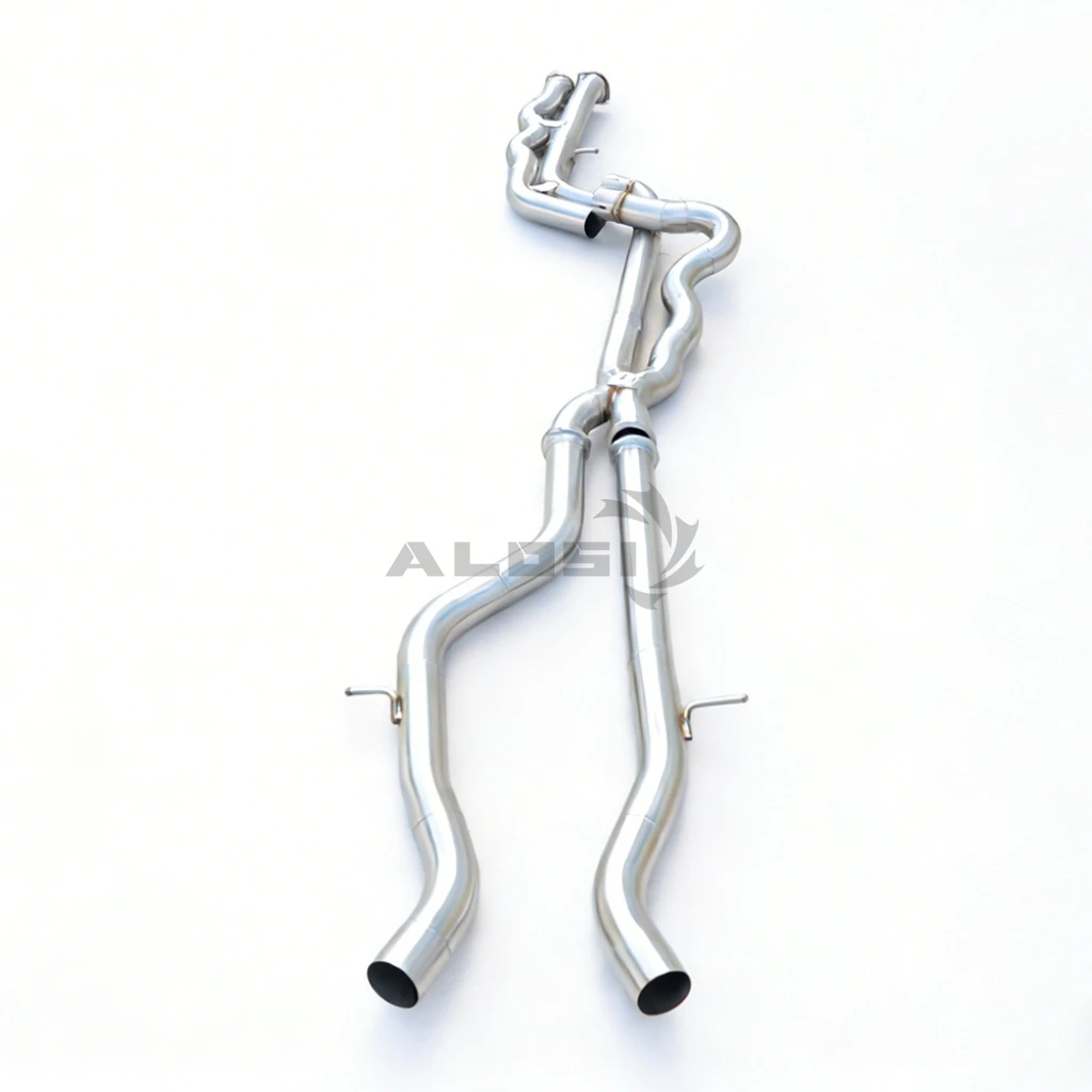 Equal Length Exhaust for BMW M3/M4 F80 F82 F83 S55 3.0T 2015-2019 without resonator exhaust mid section with large S-shaped bend
