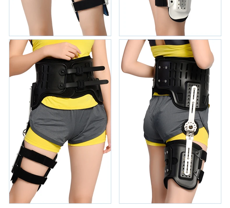 엉덩이 보조기, 납치 스텐트 탈구 부상, 교체 후 고정