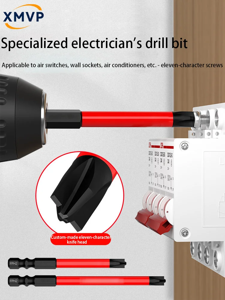 

Specialized electrical tool bit set - 11-inch screwdriver with strong magnet, extended length, anti-slip function, socket, air s