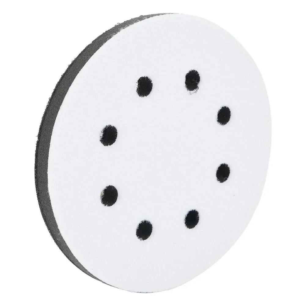 1pc 125mm 8 Holes Interface Pad Hook And Loop Soft Sponge Cushion Buffer Pads For Sanding Disc Sander Pads