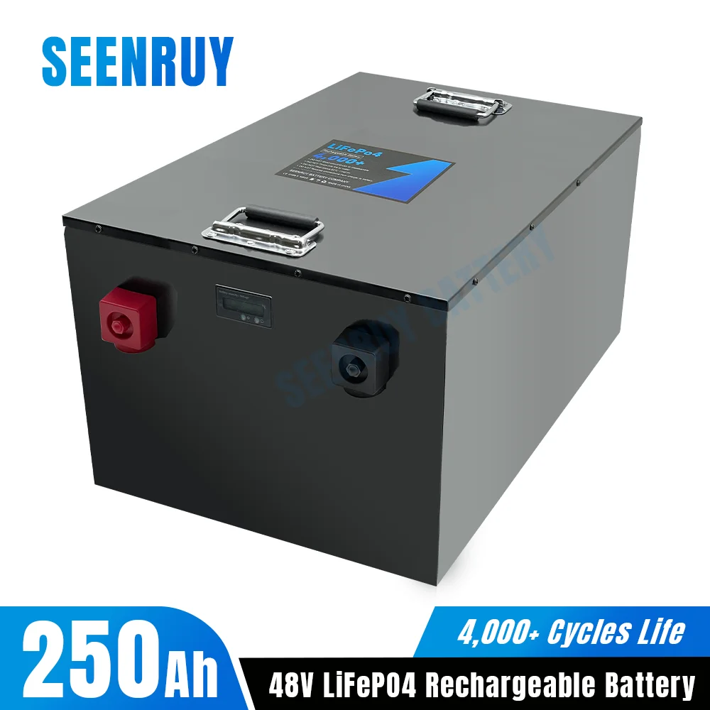 

48V 250Ah LiFePO4 Lithium Iron Phosphate 12.5kWh Battery Built-in BMS for RV Motorhome Backup Power Solar Energy Storage