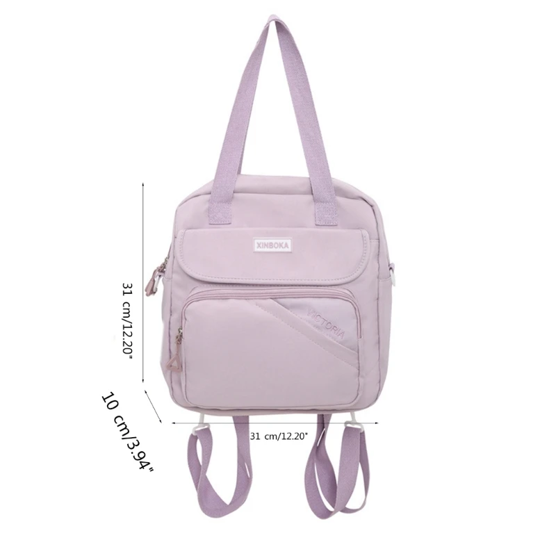 Mochila nylon durável para meninas, mochila escolar moderna prática, bolsa ombro