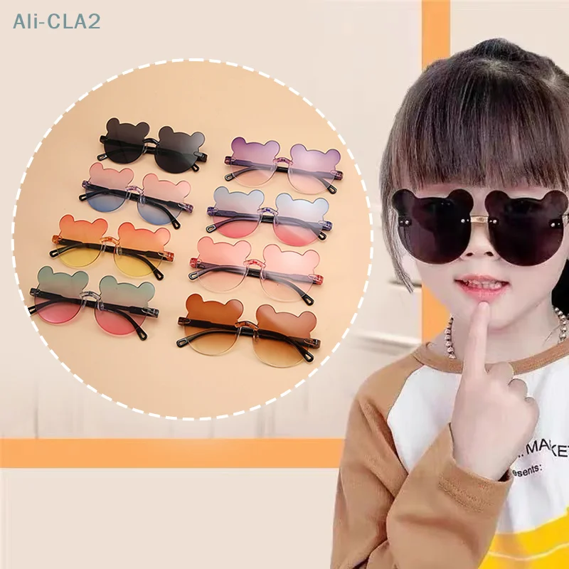 

Children Bear Eyeglasses Fashion Gradient Glasses UV Protection Shades Sunglasses Ultra Light Kid Glasses