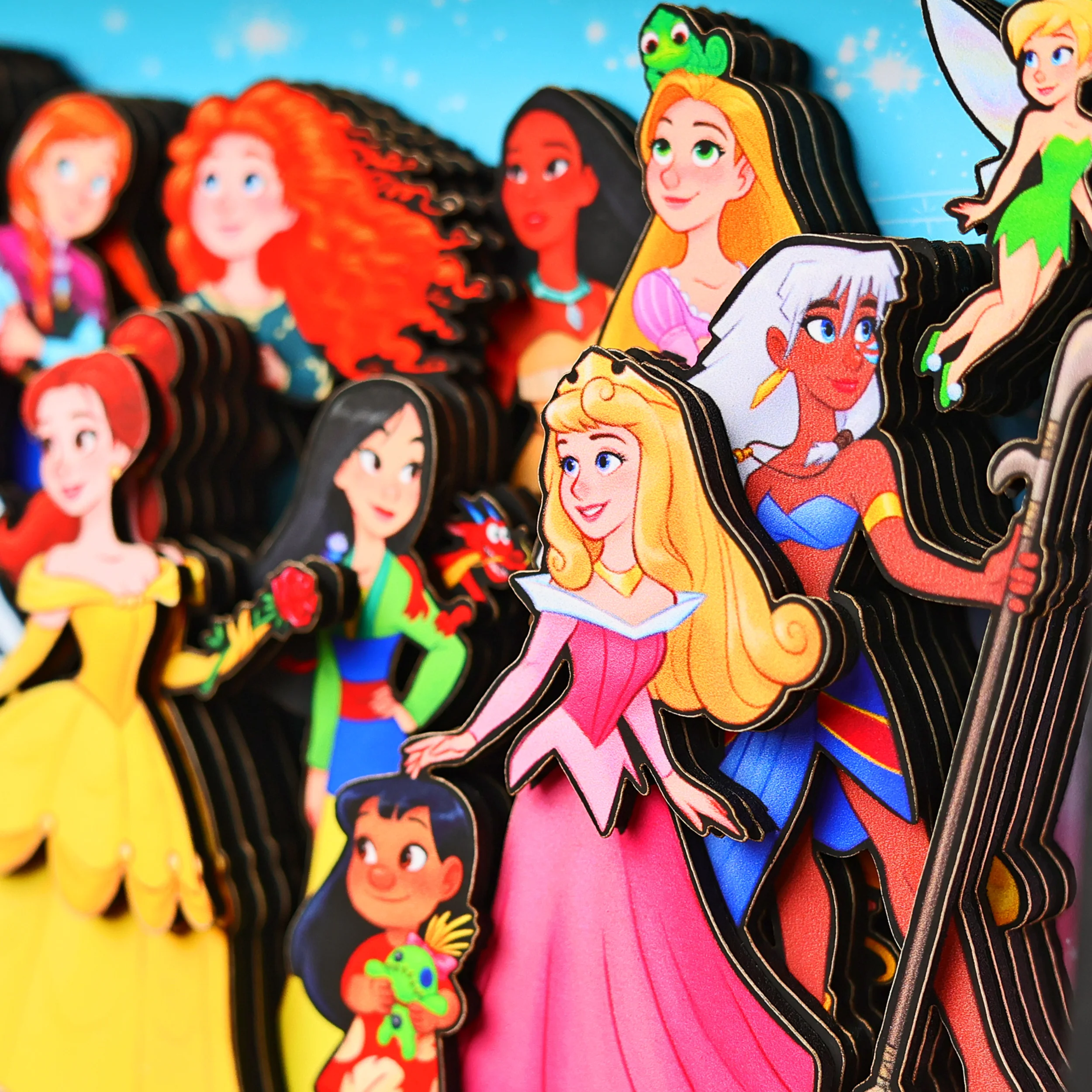 Disney 3D Family PortraitSnow White Collection Handmade Stereoscopic Paintings Figures, Models Birthday Gifts, Desktop Ornaments