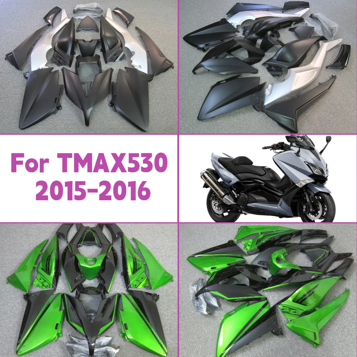 

2015 2016 TMAX530 Motorcycle Plastic Fairings Cover Body Perfect Fit For 15 16 Yamaha TMAX 530 Complete Fairing Kit