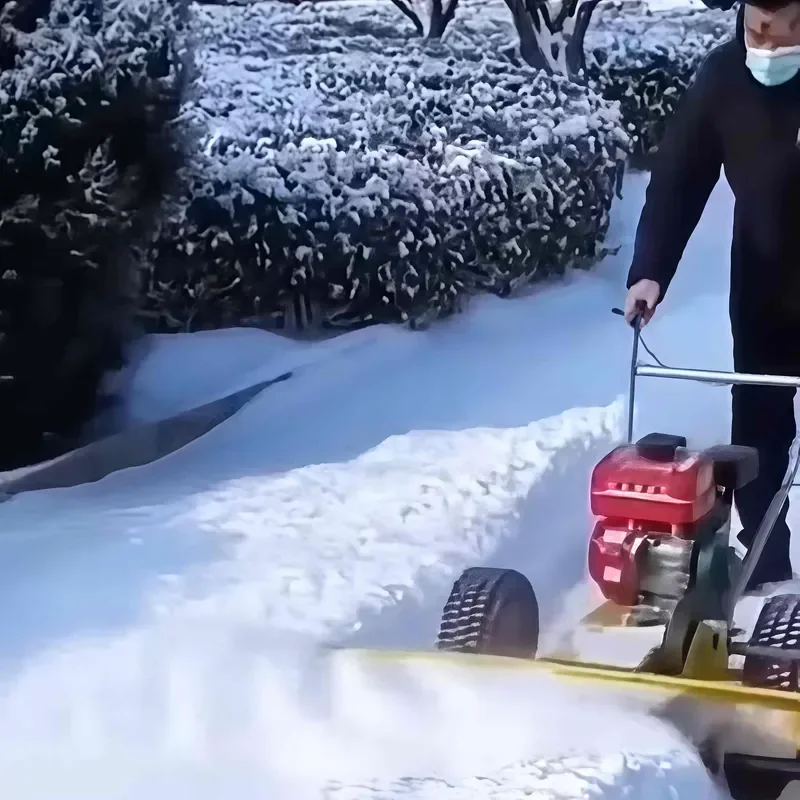 [2026] POHIR Small Road Hand Snow Sweeper Snow Power rem oval Equipment Snow Sweeper Motorised