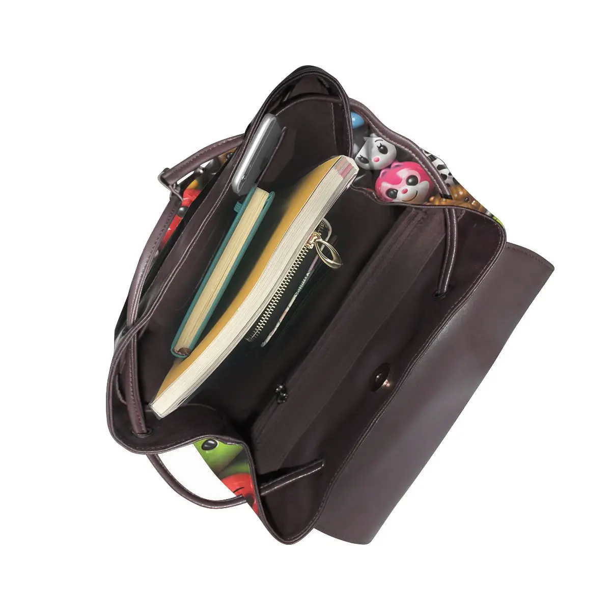 활기찬 동물 피규어 3D 패턴 새로운 핫 여성 백팩 디자이너 고품질 가죽 심플 패션 대용량 백팩