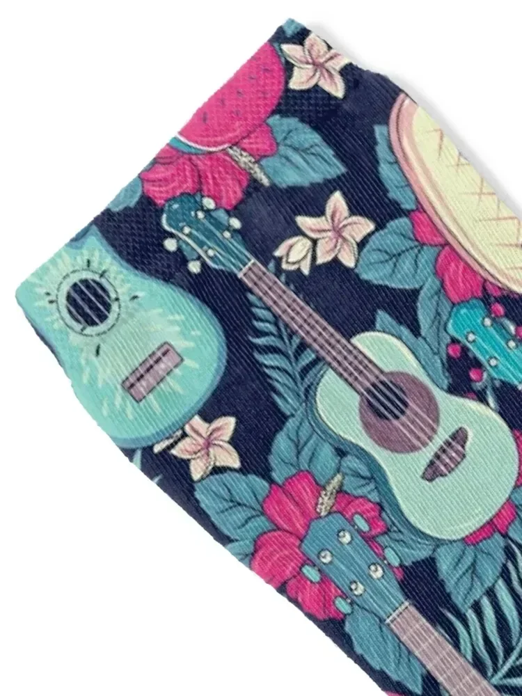 Hawaii Tropical Ukulele Socks men cotton high quality cool set Climbing Women's Socks Men's