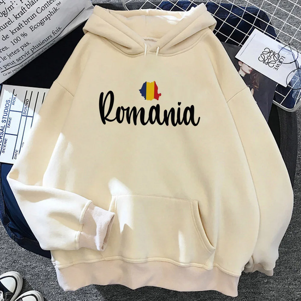 Romania hoodies women funny long sleeve top aesthetic harajuku Hooded Shirt pulls women vintage sweater