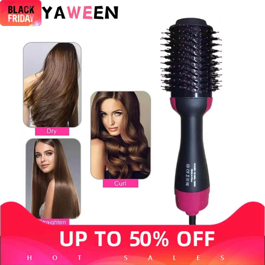 Hot Air Brush Multifunction Curler Comb Styler and Hair Dryer Brush One Step Hair Dryer Professional Hair Straightening Brush