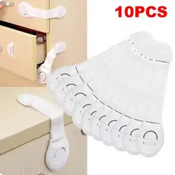 10PCS Baby Security Protection Child Safety Cabinet Lock Cabinet Cupboard Baby Safety Locks Fridge Durable Drawer Locks
