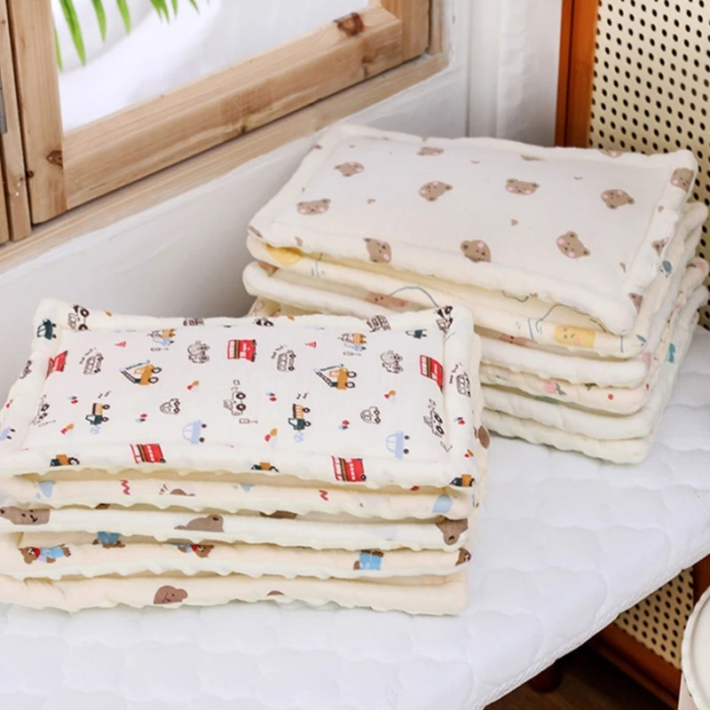 Cotton Baby Bedding Pillow Newborn Infant Pillow Safe & Comfortable Pillow Gentle Support for Newborns Restful Sleep