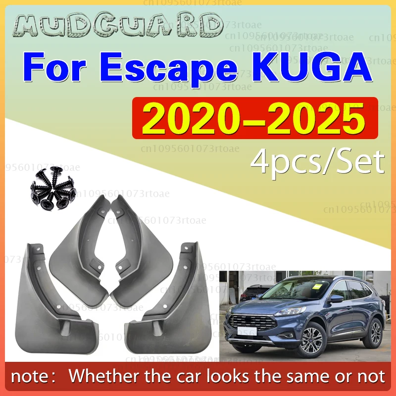 

4pcs Rally Mudflaps For Ford Escape mk4 Kuga mk3 2020-2025 Mud Flaps Splash Guards Mudguards Mud Flap Front Rear Fender flares