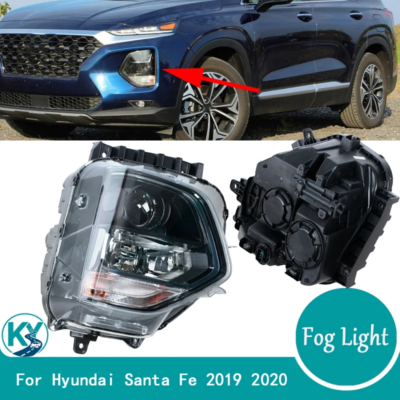 For Hyundai Santa Fe 2019 2020 Front Bumper Fog Light Turn Signal Lamp Halogen Fog Lamp Car Accessories 92102S2000 92101S2000