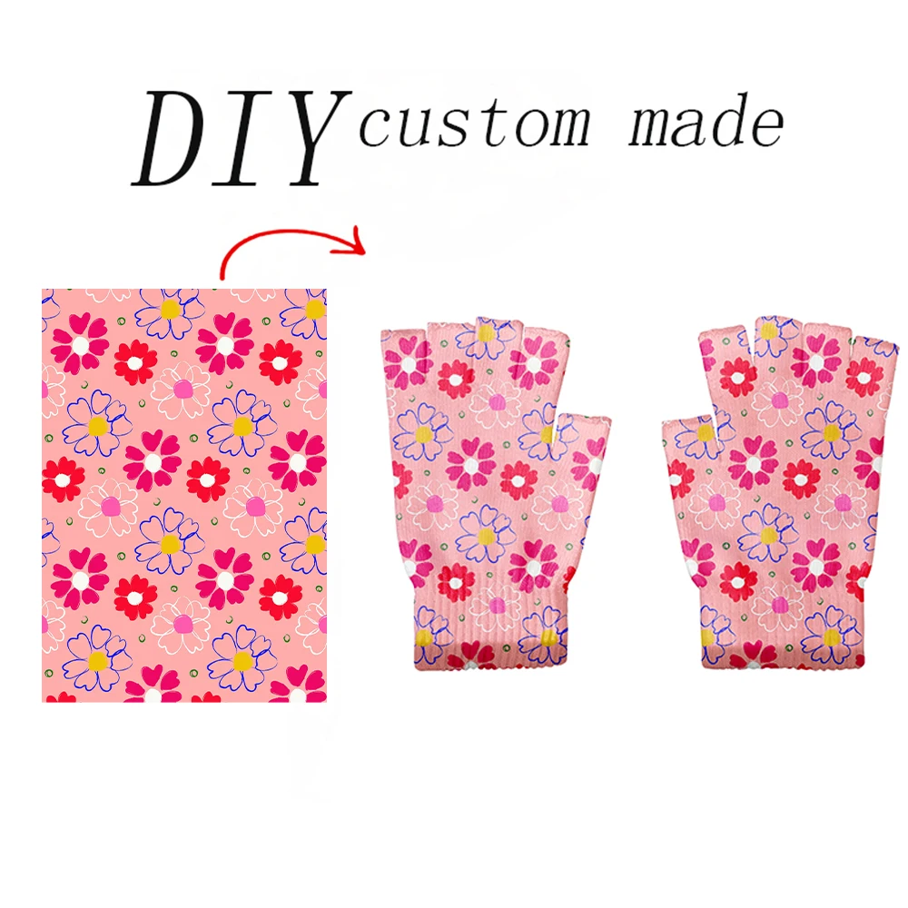 

Рождественские подарки DIY на заказ с 3D принтом, Зимние Повседневные вязаные перчатки с сенсорным экраном, теплые нескользящие спортивные перчатки для катания на лыжах и езды