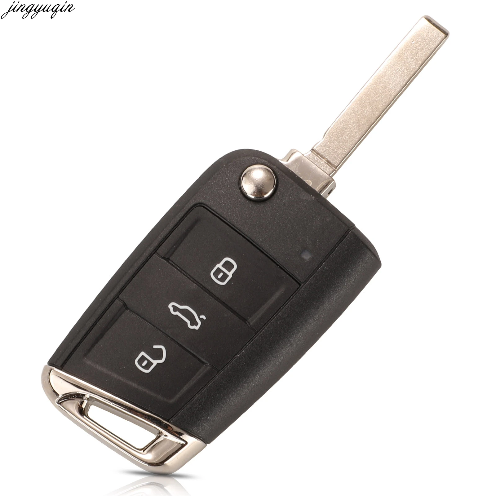 Jingyuqin Keyless-go Pół-Smart Car Key 434MHz MQB ID48 Dla VW Seat Golf7 MK7 Touran Polo Tiguan 5G 6959752 AB/BB/Q 6V 0959752 D