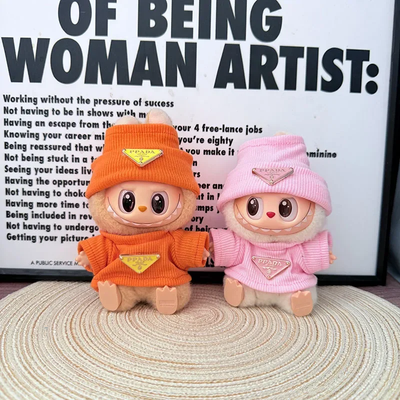 

Для куклы Labubu V1 V2 V3, одежда, шляпа, игрушка, свитер, набор кукол, аксессуары для самостоятельного изготовления, тренировочные игры для сидения, вечерние игры, подарки на день рождения, в наличии