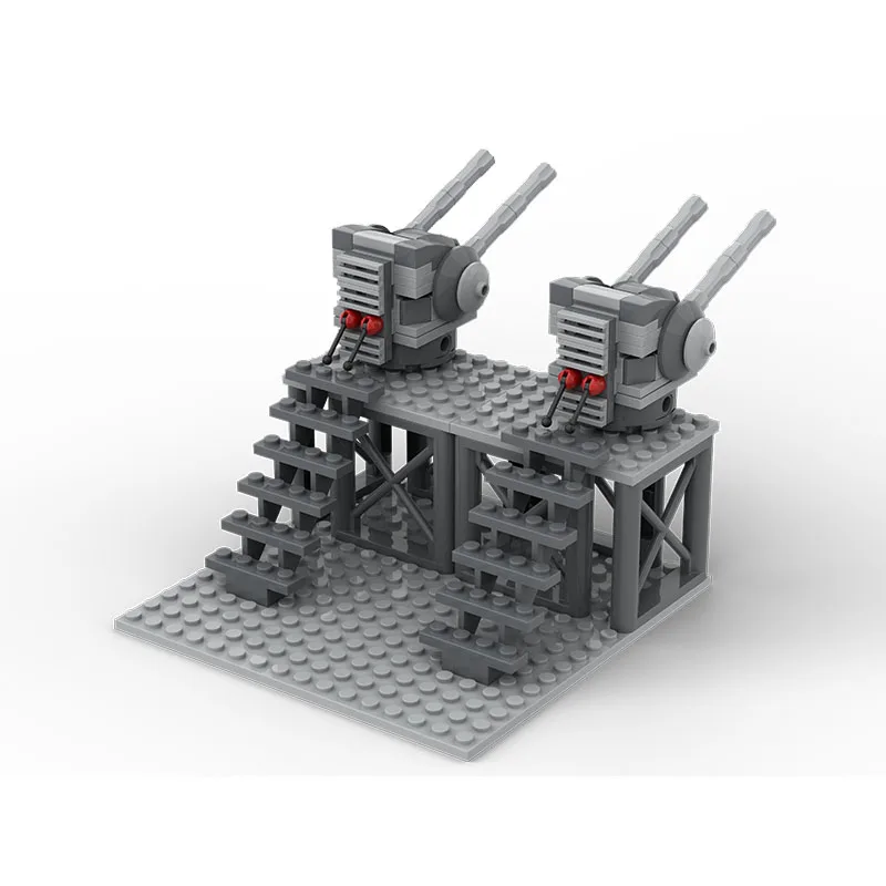 Modelo de base militar da segunda guerra mundial, torre de guarda do exército, acessórios de cena diy, bloco de construção de menino, presentes de brinquedo