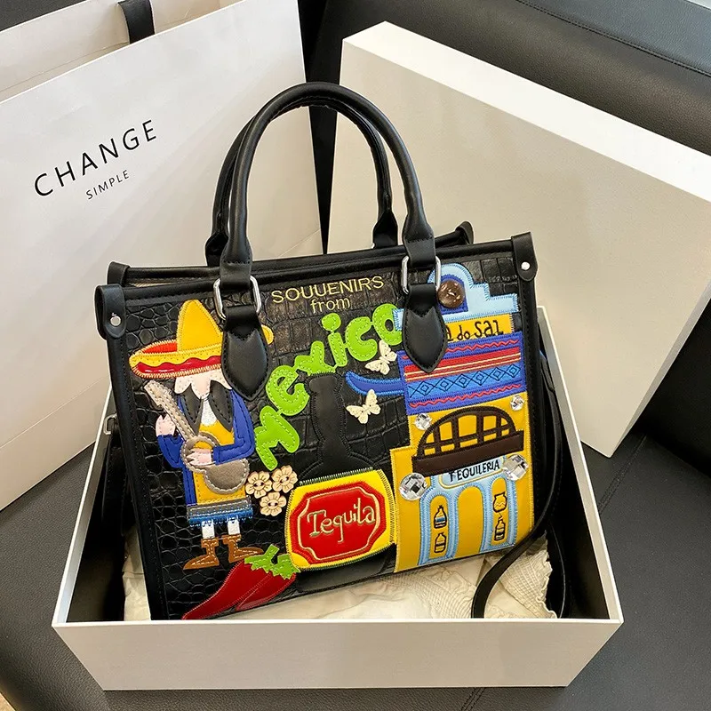 

Дизайнерские женские сумки-пэчворк на молнии 2026: Горячая новинка, ретро-стиль, высокое качество, из ПУ, новые, стильные, оригинальные сумки через плечо