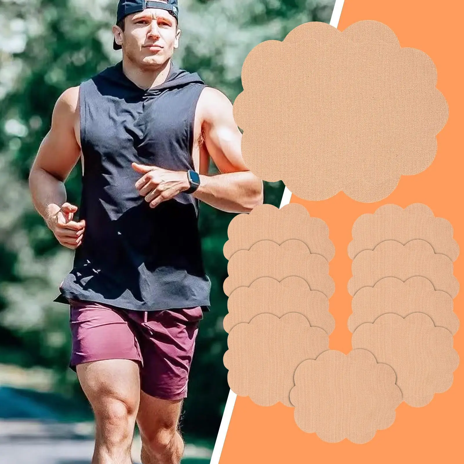 Anti Chafing Thigh Patches Breathable Anti Chafing Thighs 10 Pcs Friction Pad Wear Resistant Sticker for Fitness Hiking Cycling