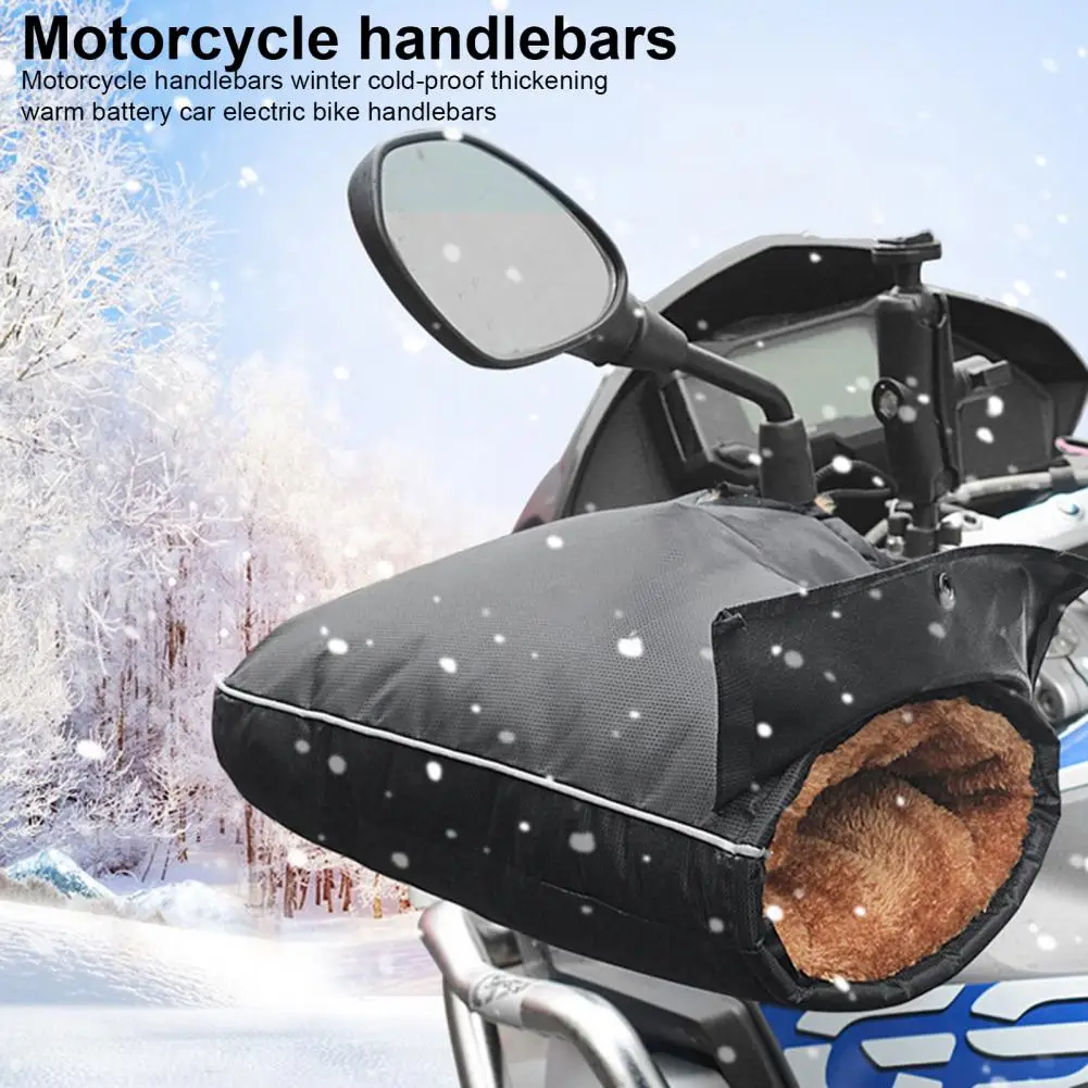 

1Pair Protective Motorcycle Scooter Thick Warm Handlebar Muff Grip Handle Bar Muff Rainproof Motorcycle Gloves Guantes Moto