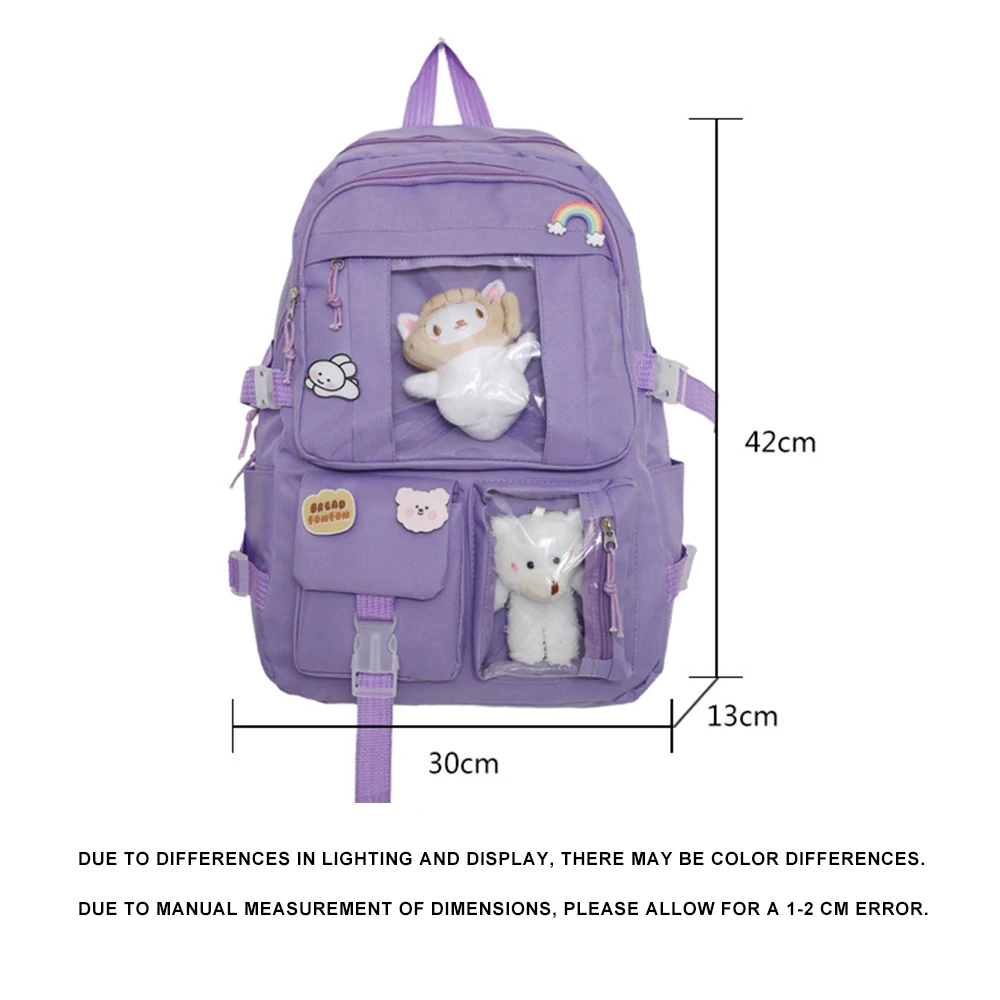 Large Capacity High School Student Backpack Ins Japanese Style Junior Student Schoolbag girl‘s Korean Style Chic book bag