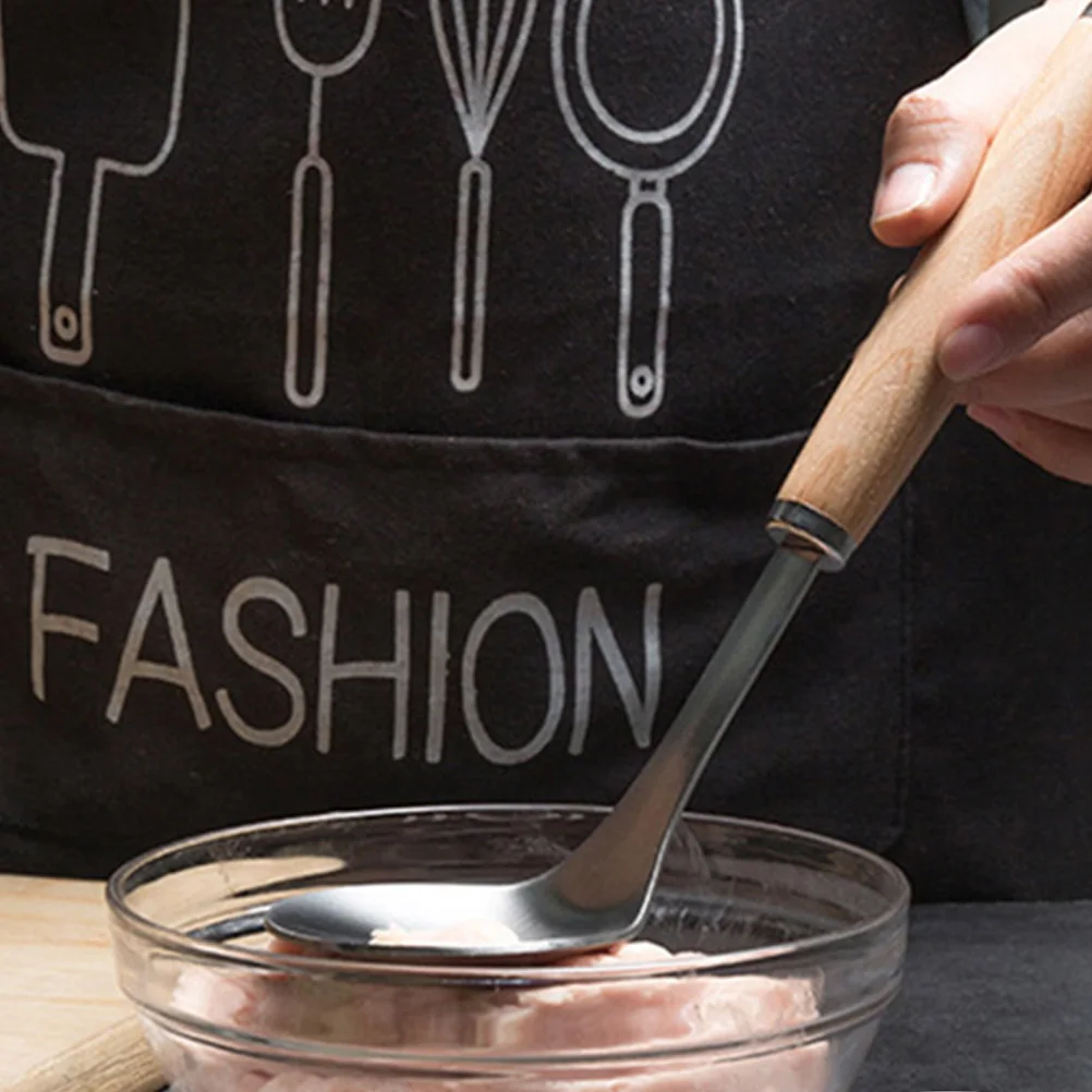 

2pcs Meatball Croquette Spoon Stainless Steel Kitchen Gadget Meatball Spoons for Hotpot Soup Dishes Storage Solution