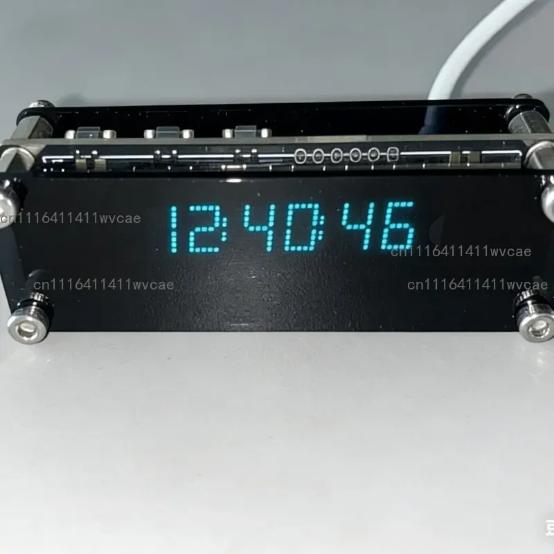 For VFD Fluorescent Vintage Glow Ornament Cyberpunk Style Bedroom Home Retro Smart Clock Room Temperature Luminous Display