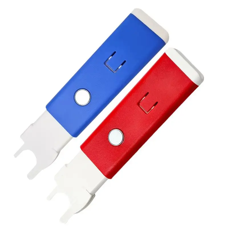 

1 Pc Red/Blue Automatic Needle Threader 12cmx3cm for Sewing, Embroidery, Cross Stitching, DIY Needlework Crafts Blue/Red