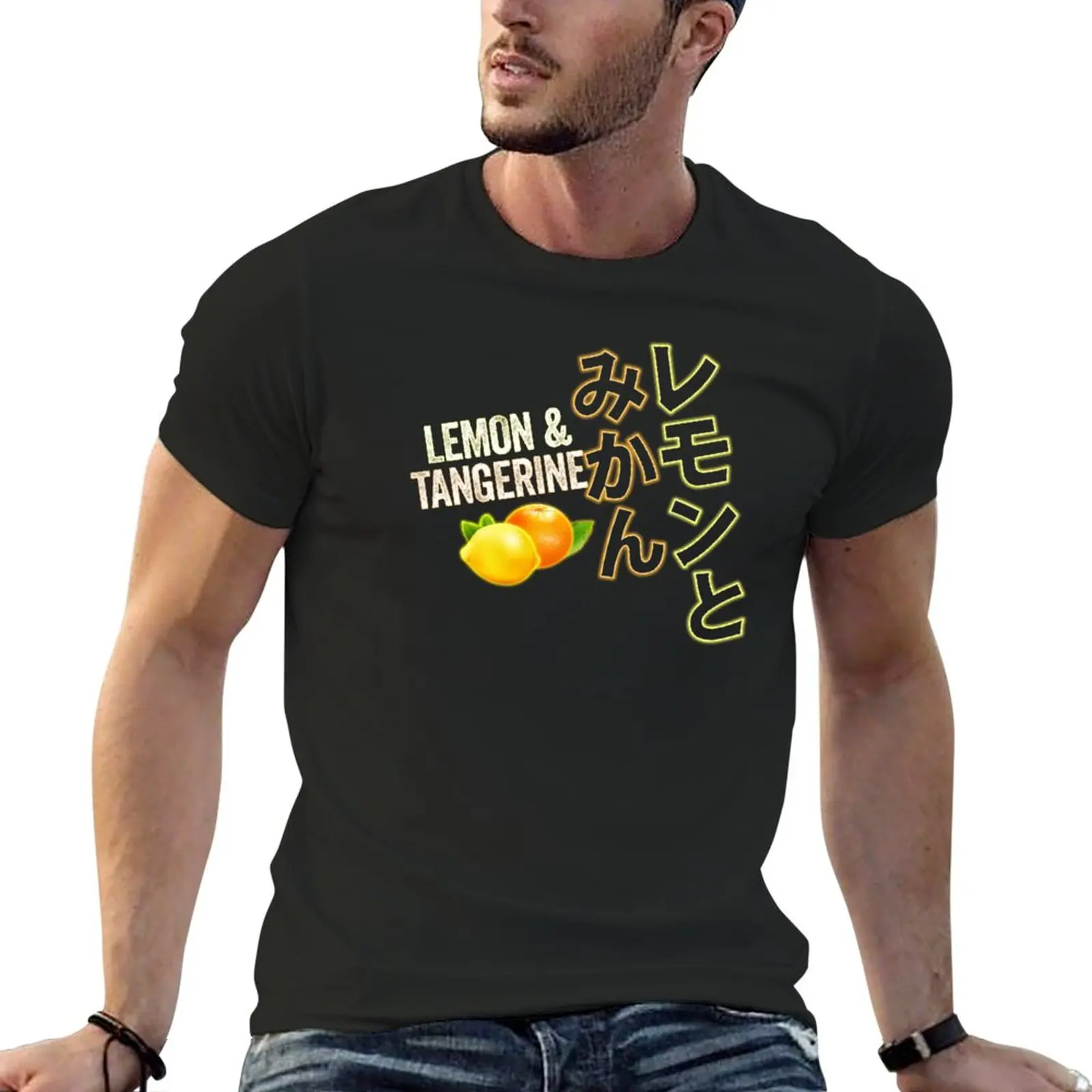 New Bullet Train Lemon and Tangerine Character Movie Title Cards T-Shirt Aesthetic clothing kawaii clothes t shirts for men pack