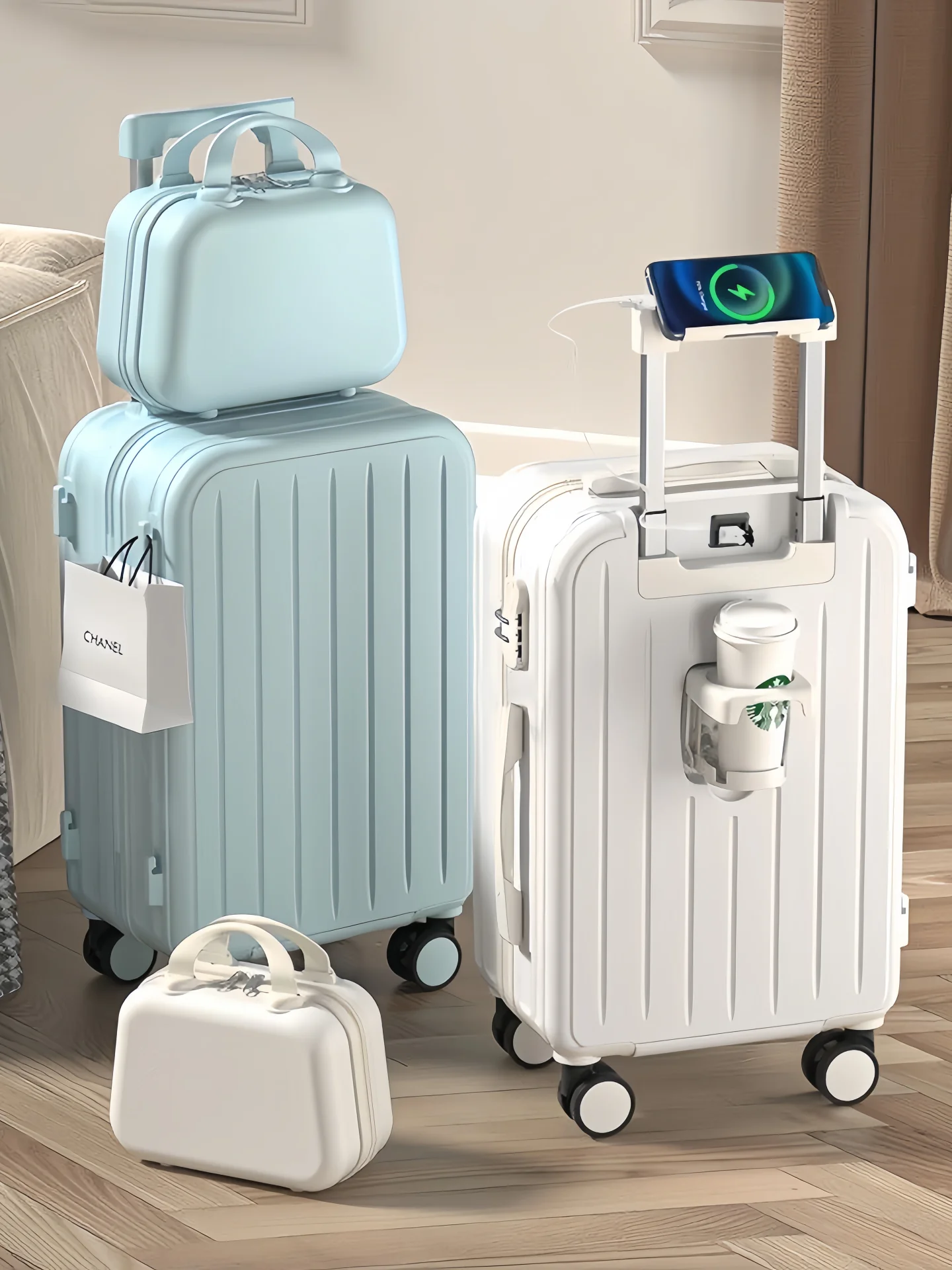 22-inch-lightweight-durability-women's-luggage-carry-on-spinner-suitcase-silent-universal-wheels-password-lock-hard-bag
