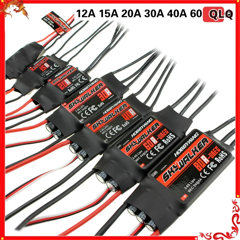 

Hobbywing Skywalker 20A Высокопроизводительный бесщеточный регулятор скорости (ESC) для радиоуправляемых моделей самолетов с фиксированным крылом