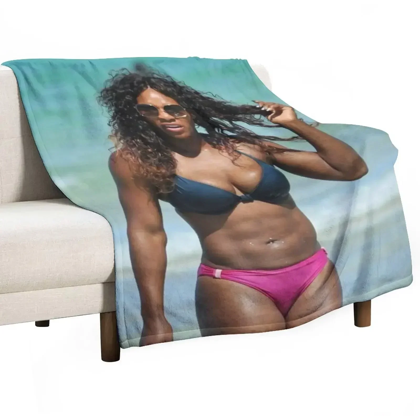 

Serena Williams #222 Throw Blanket Loose Warm Blankets