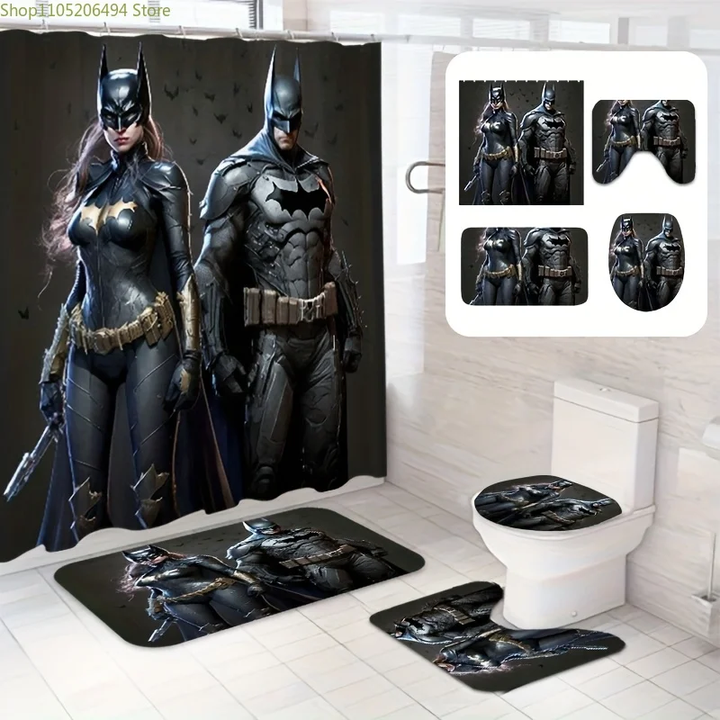 

Универсальный набор Holiday Seasons из 4 предметов! Занавеска для душа с несколькими праздничными дизайнами, водонепроницаемый и простой сменный декор для ванной комнаты