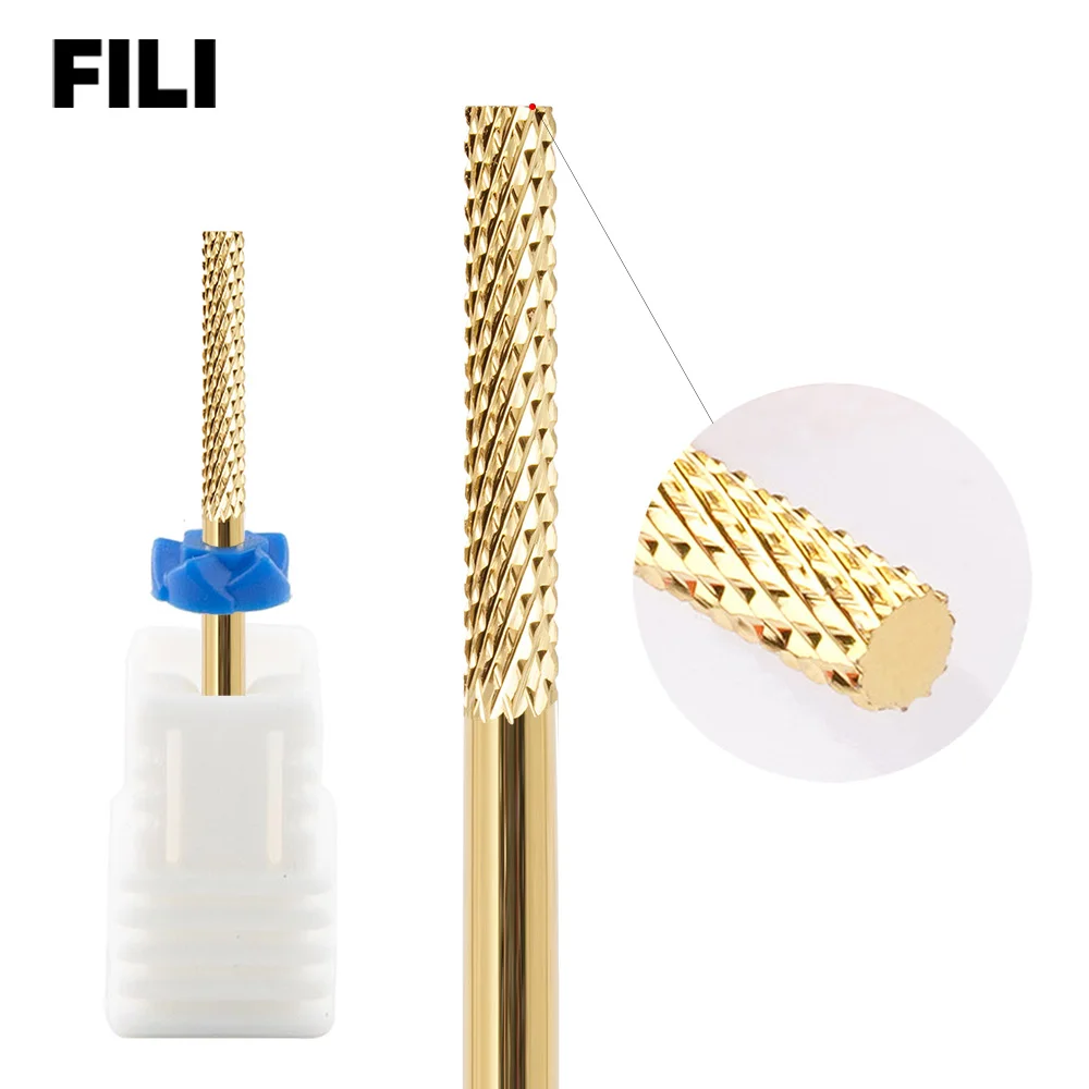 Punta da trapano per unghie professionale 3/32 in carburo di tungsteno per manicure cuticola rimuovi strumenti per fresa per punte da trapano per manicure elettriche