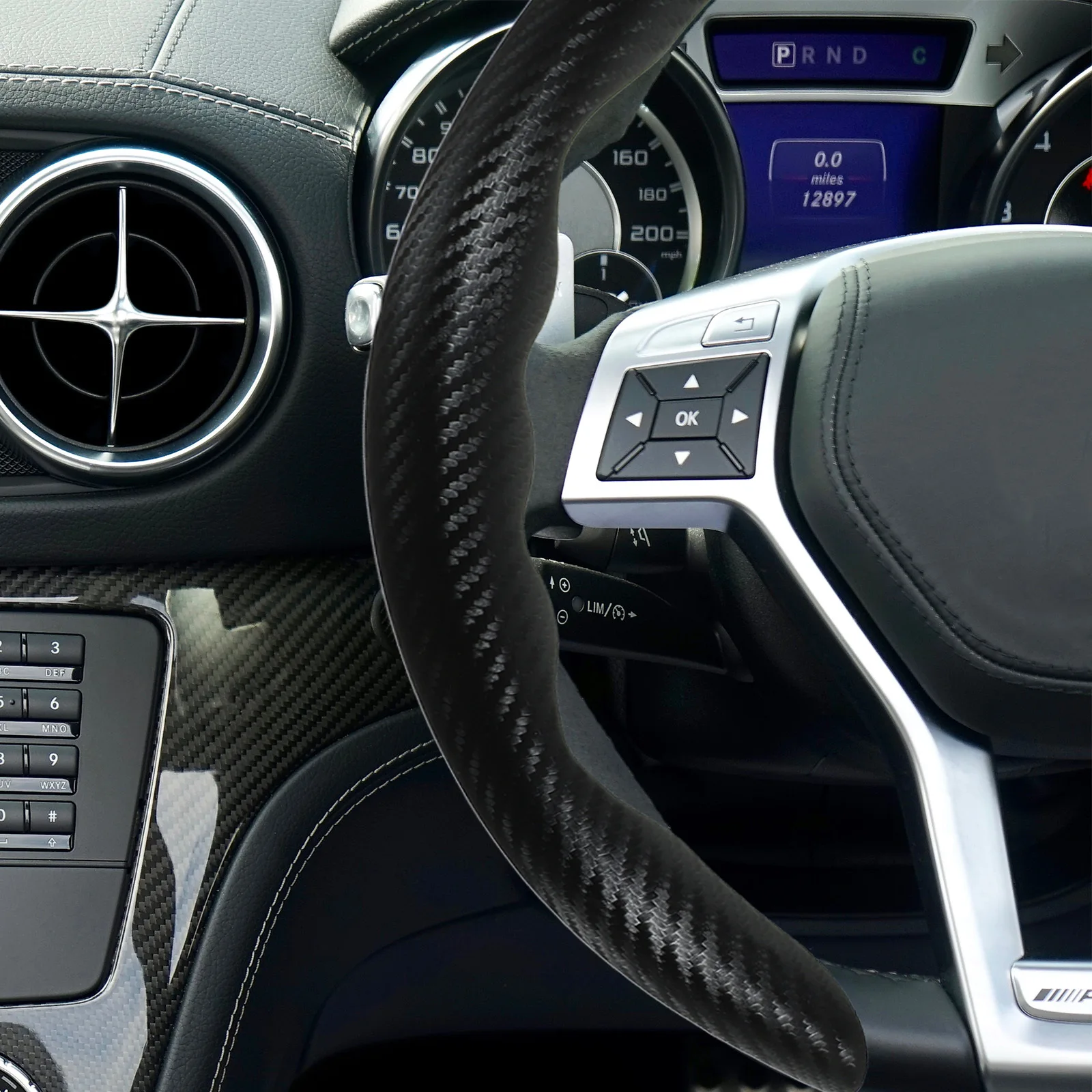 

Universal Steering Wheel Cover Non-Slip Car Accessory Auto Steering Wheel Protector Comfort Grip Sweat Absorbing