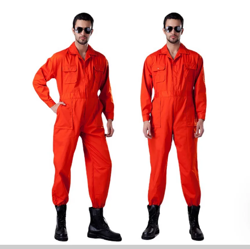 Spring and autumn long sleeved jumpsuit men's labor protection clothing